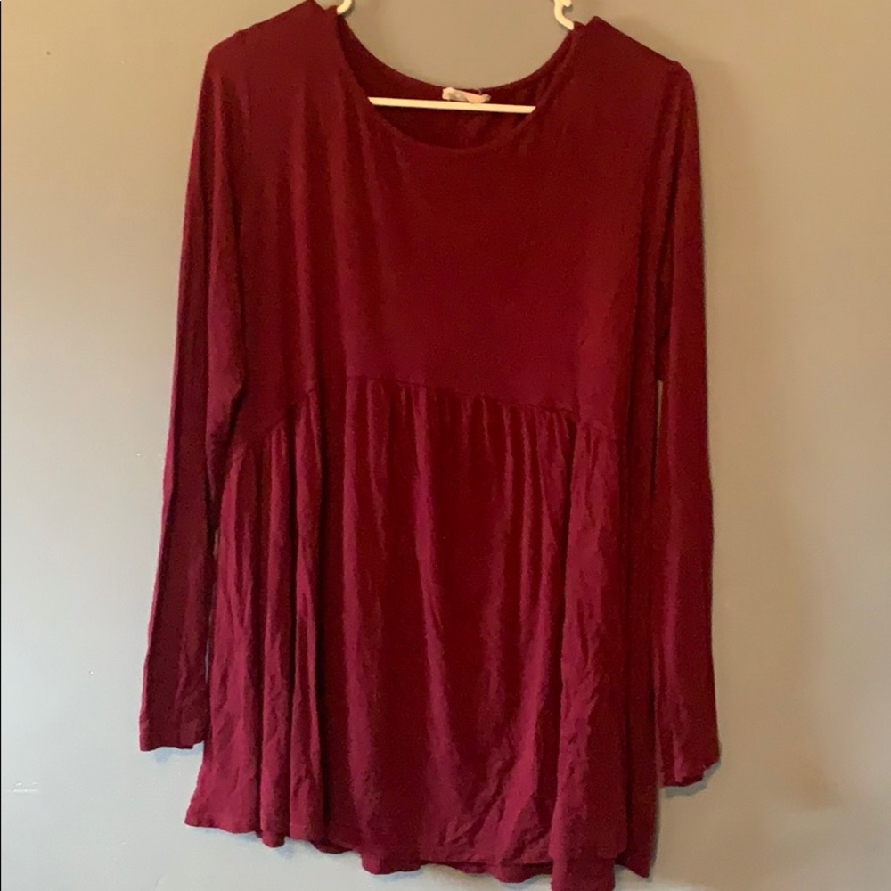 Maroon top